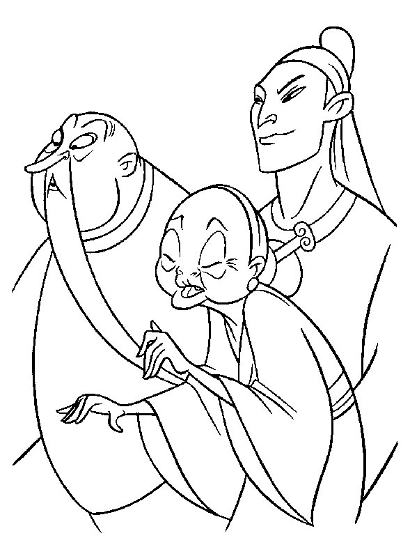 coloriage les ancetres de mulan